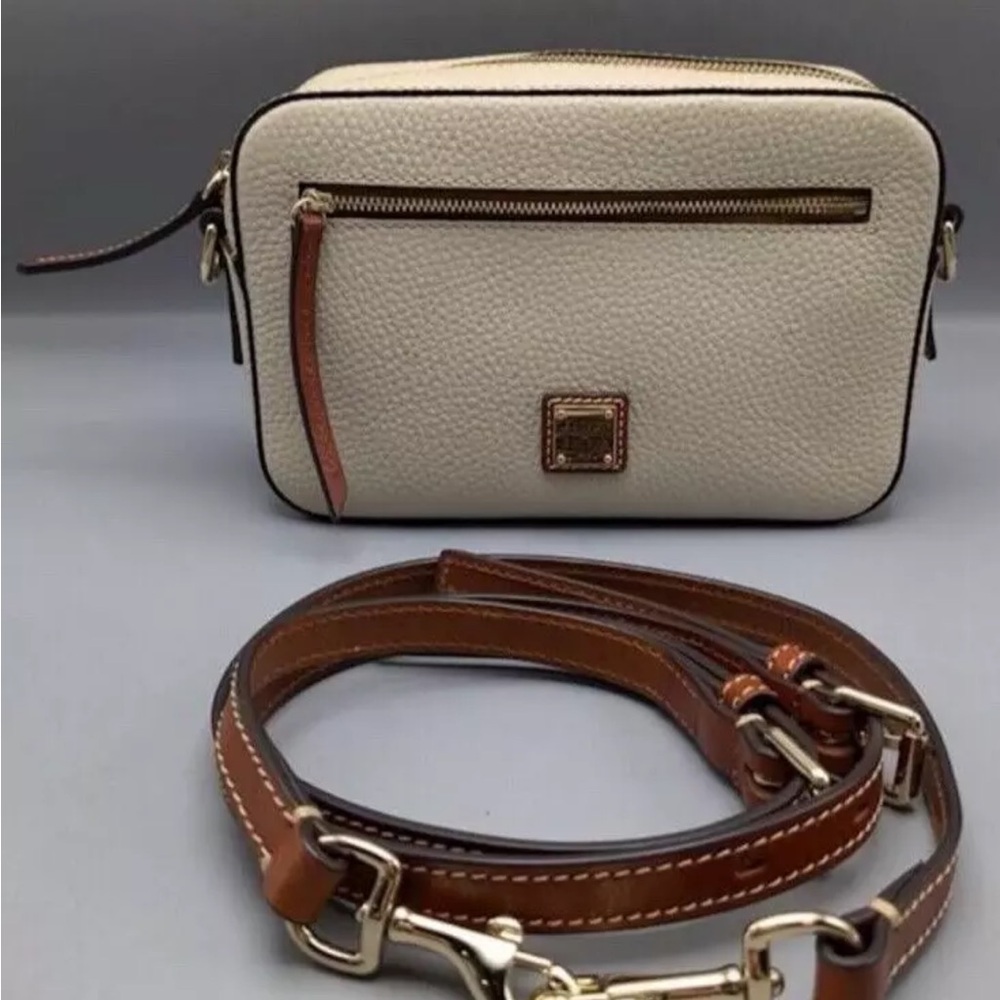 Dooney & Bourke Cream and Brown Crossbody Bag